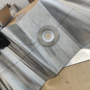 Atelier Manouk Streur | Golvende lamp Aluminium Staal Wals Atelier Werkplaats Verlichting Lamp Lichtobject Kunst Design Lamp Spotjes Aluminium Wals HBM