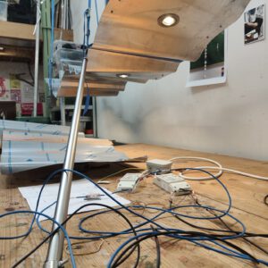 Atelier Manouk Streur | Golvende lamp Aluminium Staal Wals Atelier Werkplaats Verlichting Lamp Lichtobject Kunst Design Lamp Spotjes Aluminium Wals HBM