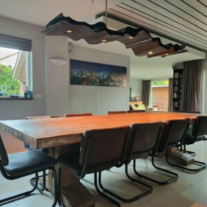 Atelier Manouk Streur | Golvende lamp Aluminium Staal Wals Atelier Werkplaats Verlichting Lamp Lichtobject Kunst Design Lamp Spotjes Aluminium