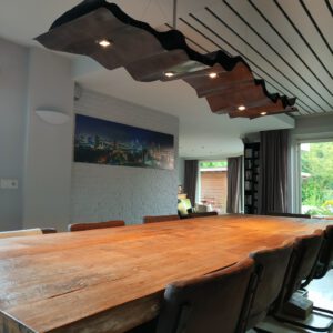 Atelier Manouk Streur | Golvende lamp Aluminium Staal Wals Atelier Werkplaats Verlichting Lamp Lichtobject Kunst Design Lamp Spotjes Aluminium